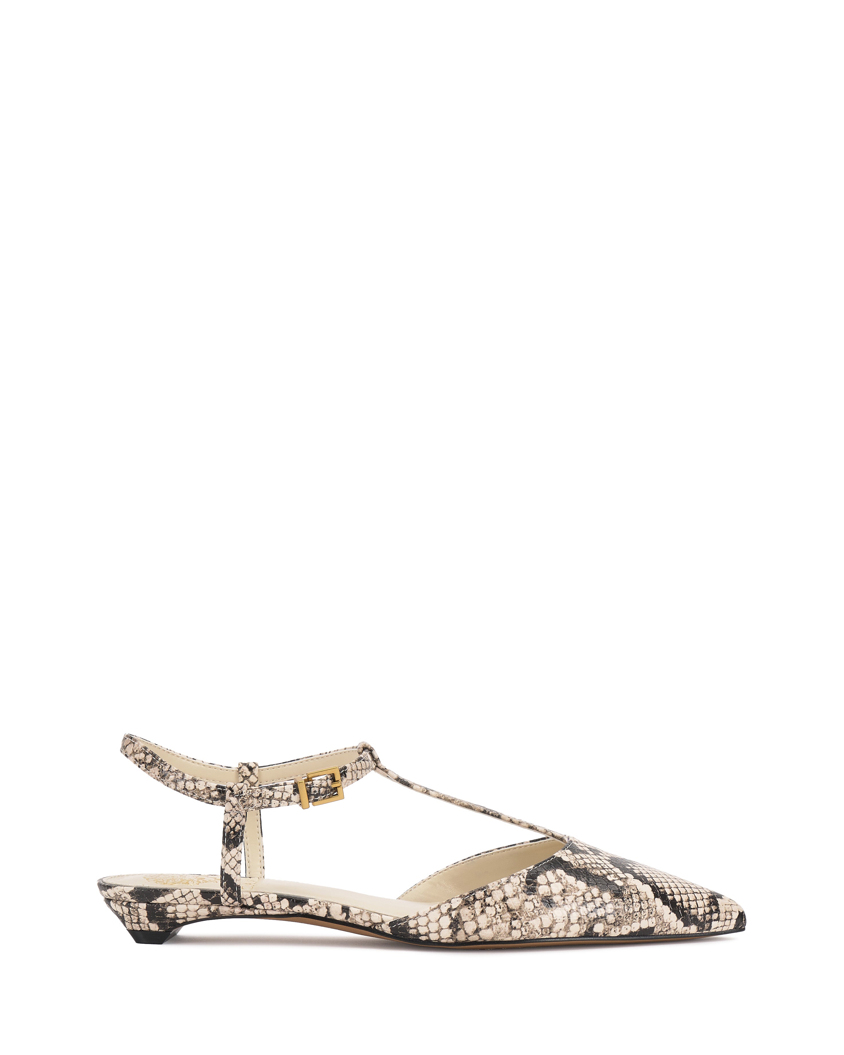 Elegant T-Strap Flat Shoes with Pointed Toe | Varena