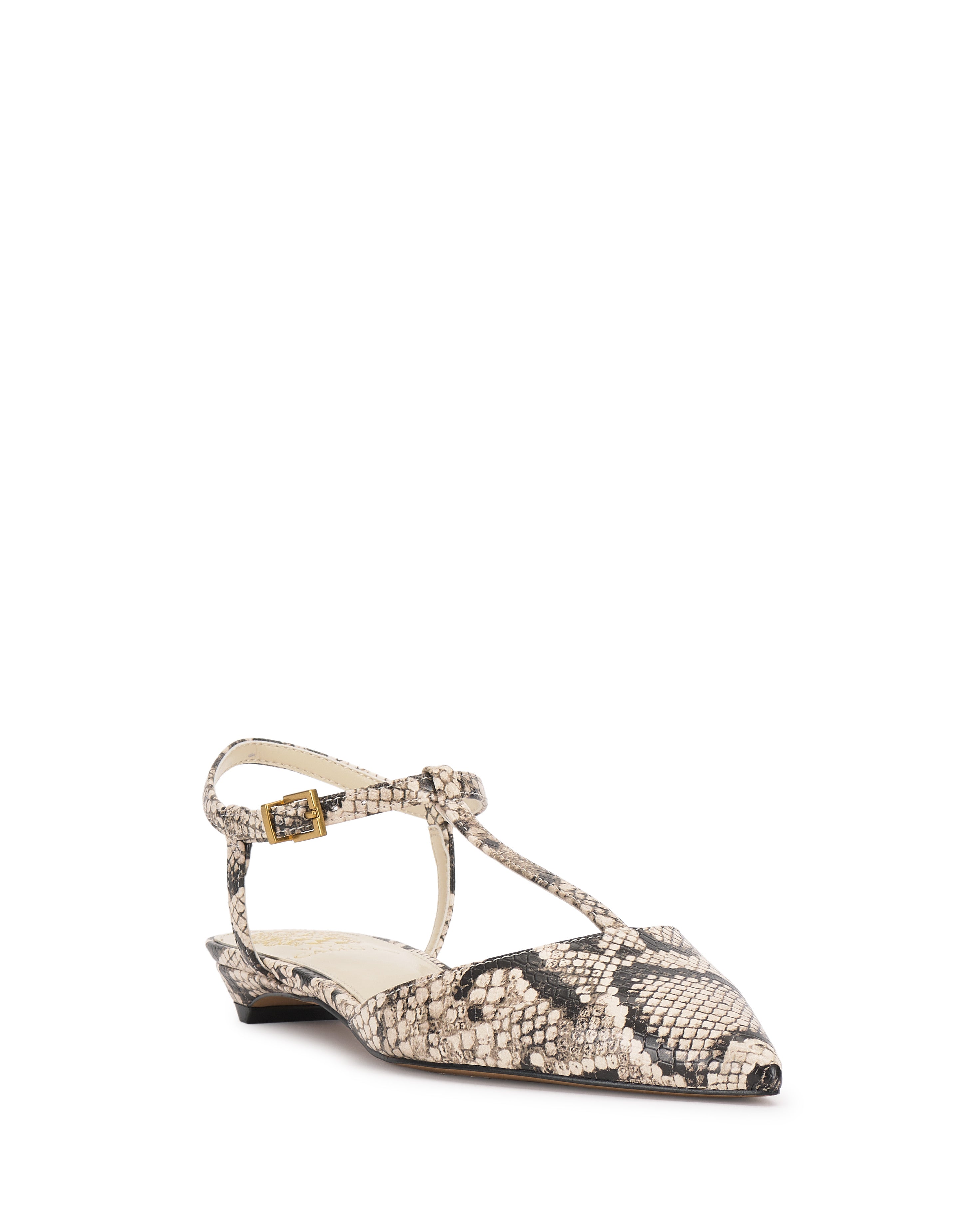 Elegant T-Strap Flat Shoes with Pointed Toe | Varena