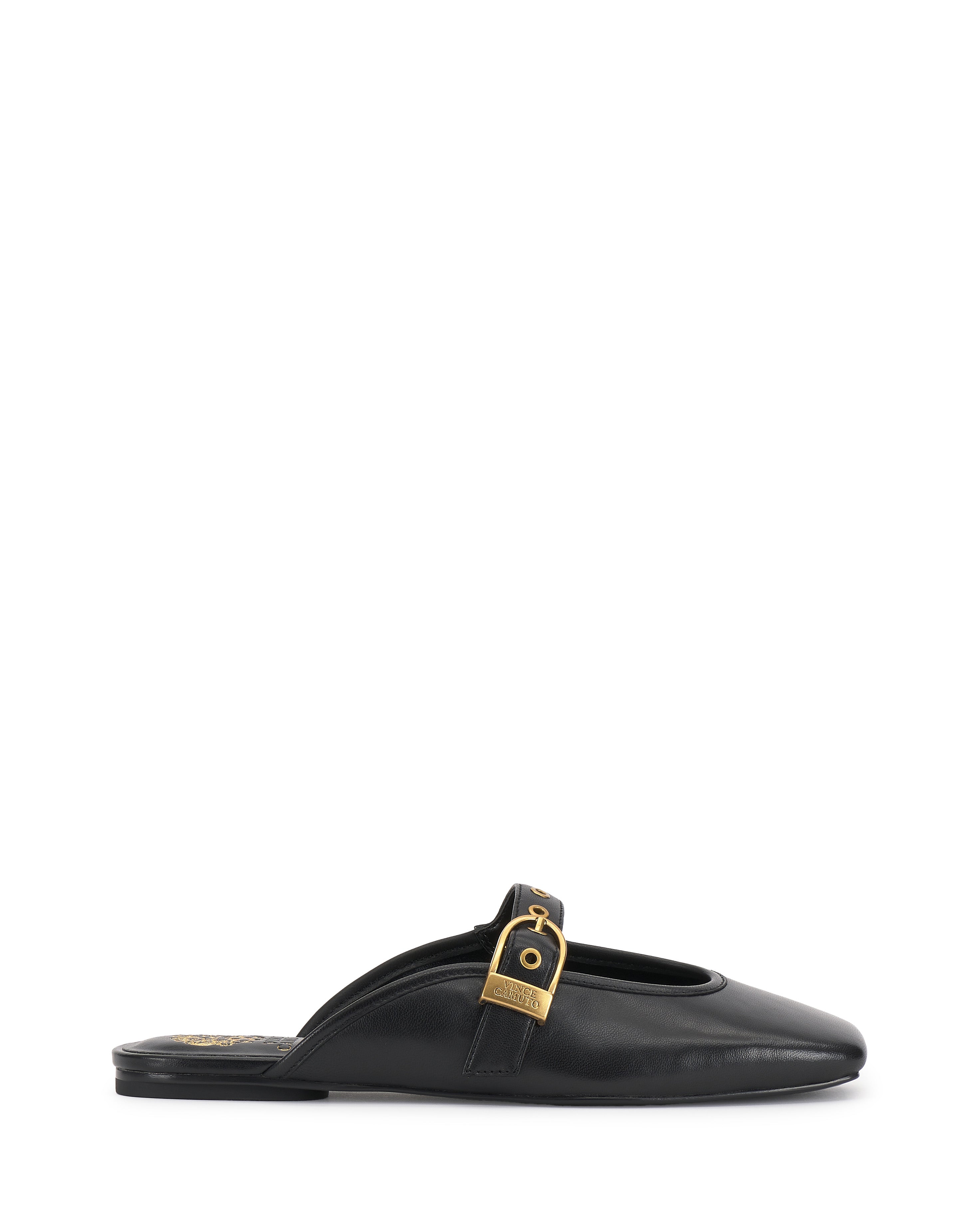 Mary Jane Mules with Square Toe & Grommet Strap | Vaydie
