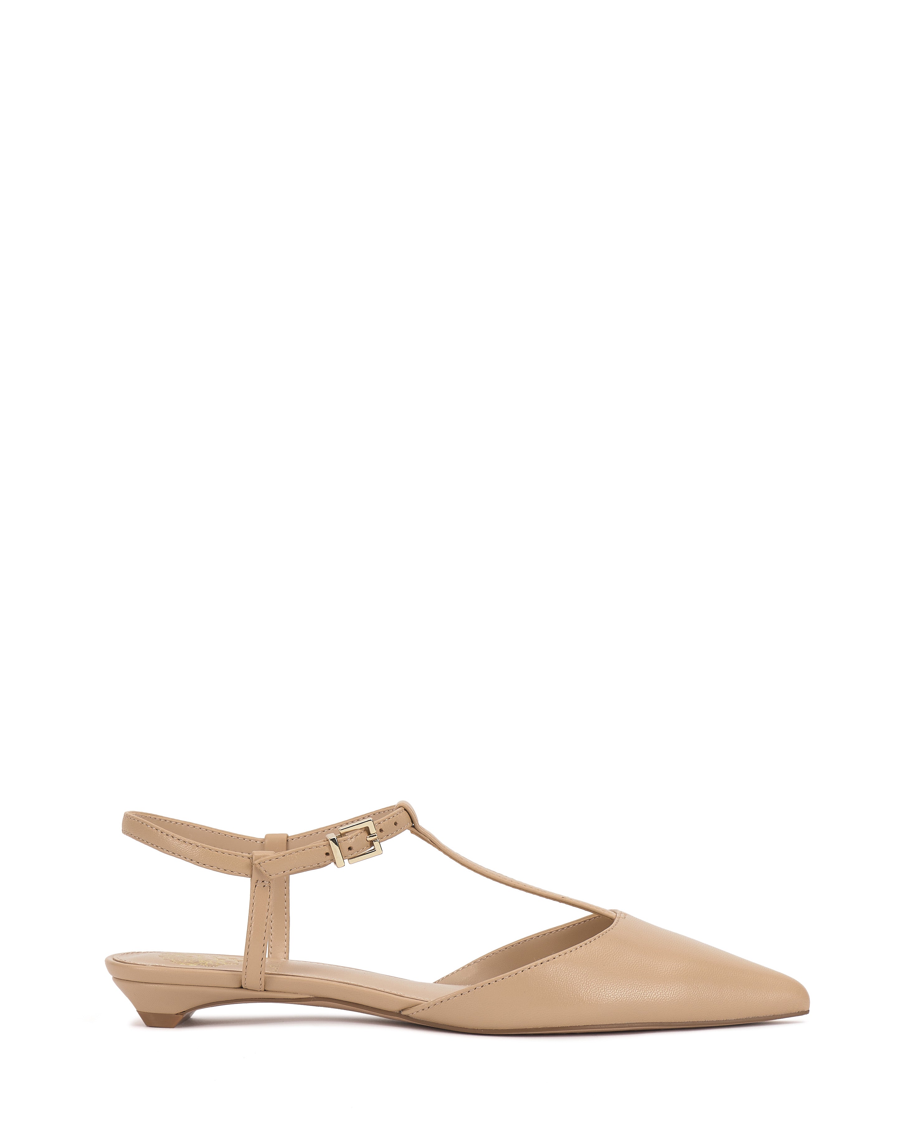 Elegant T-Strap Flat Shoes with Pointed Toe | Varena