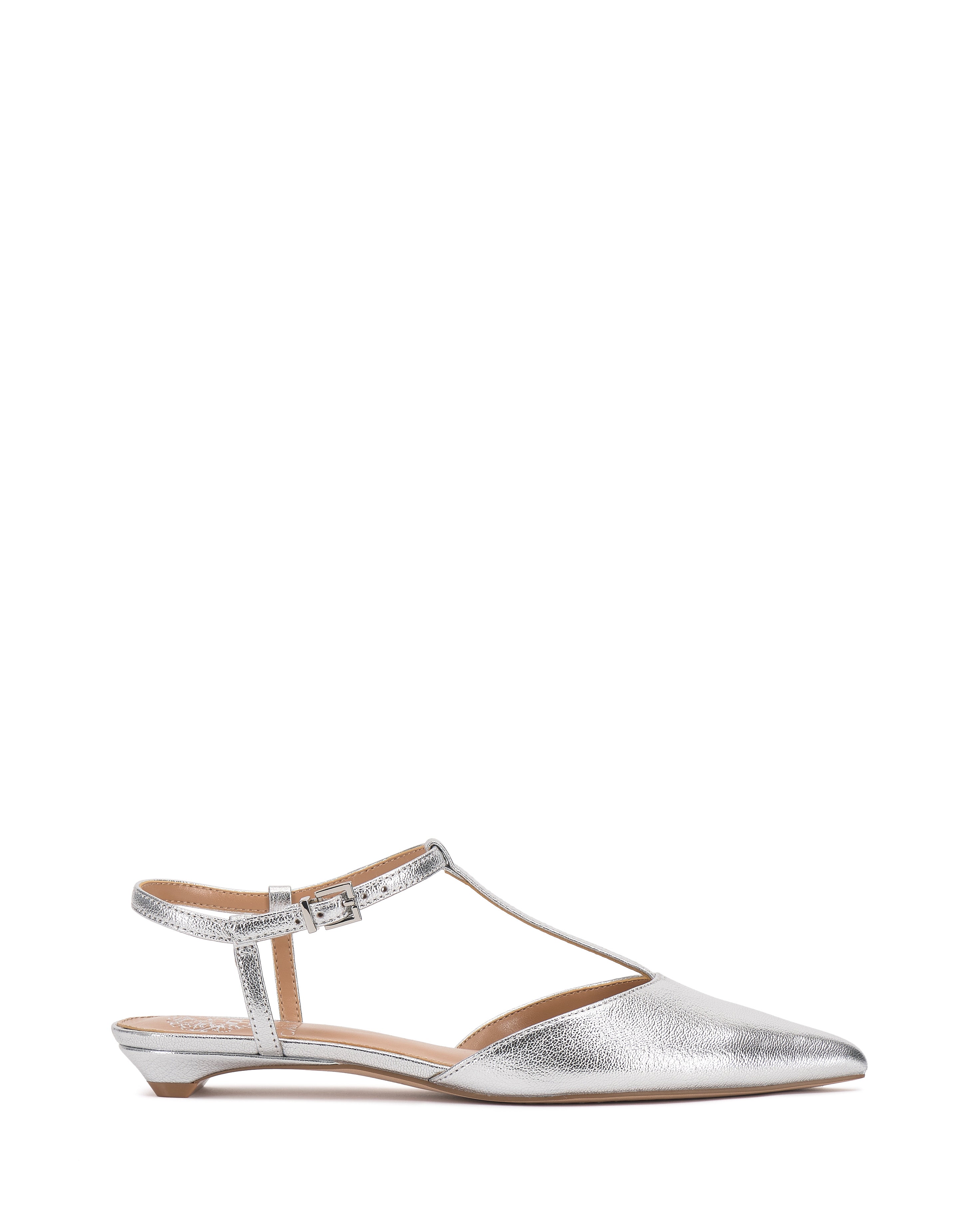 Elegant T-Strap Flat Shoes with Pointed Toe | Varena