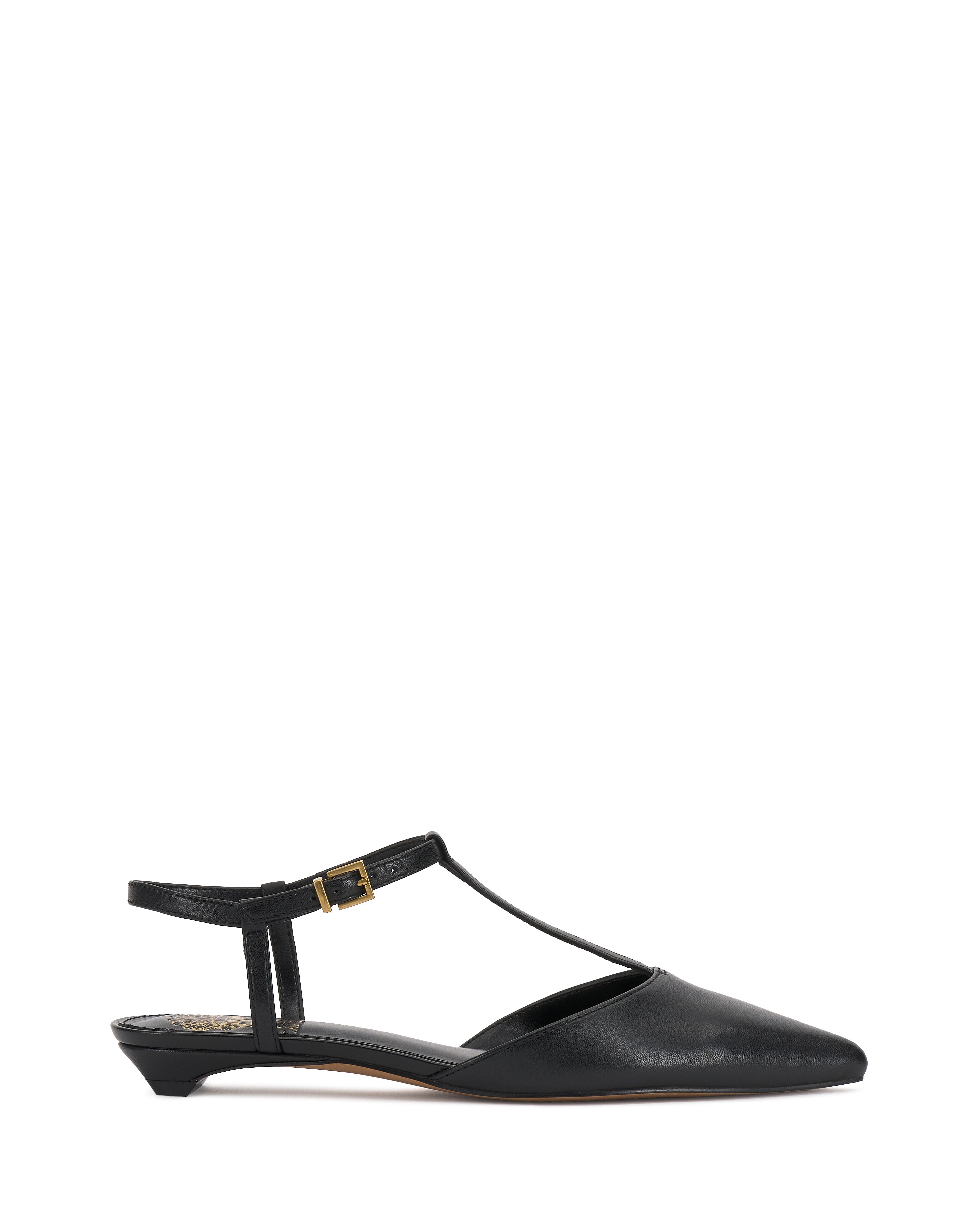 Elegant T-Strap Flat Shoes with Pointed Toe | Varena