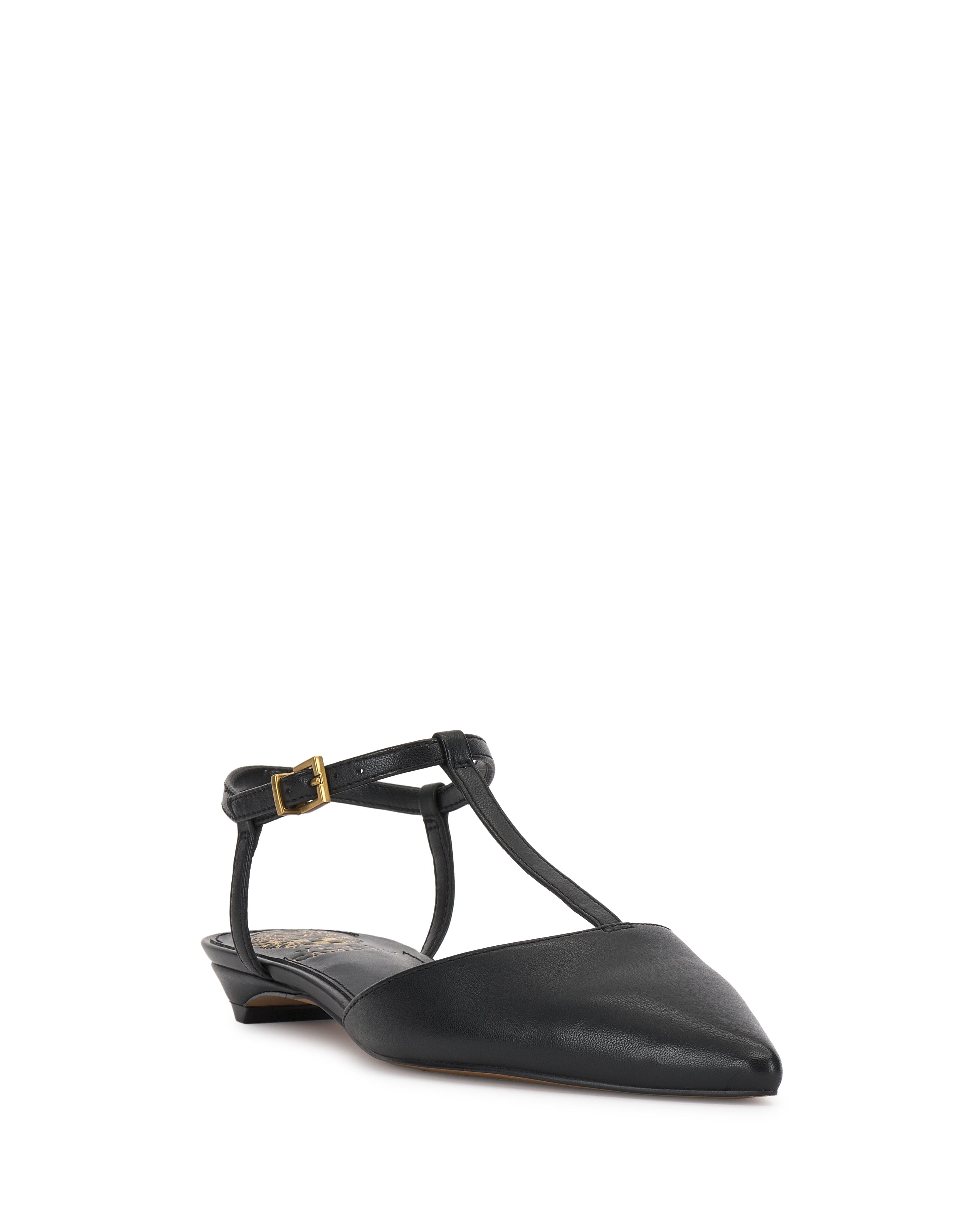 Elegant T-Strap Flat Shoes with Pointed Toe | Varena