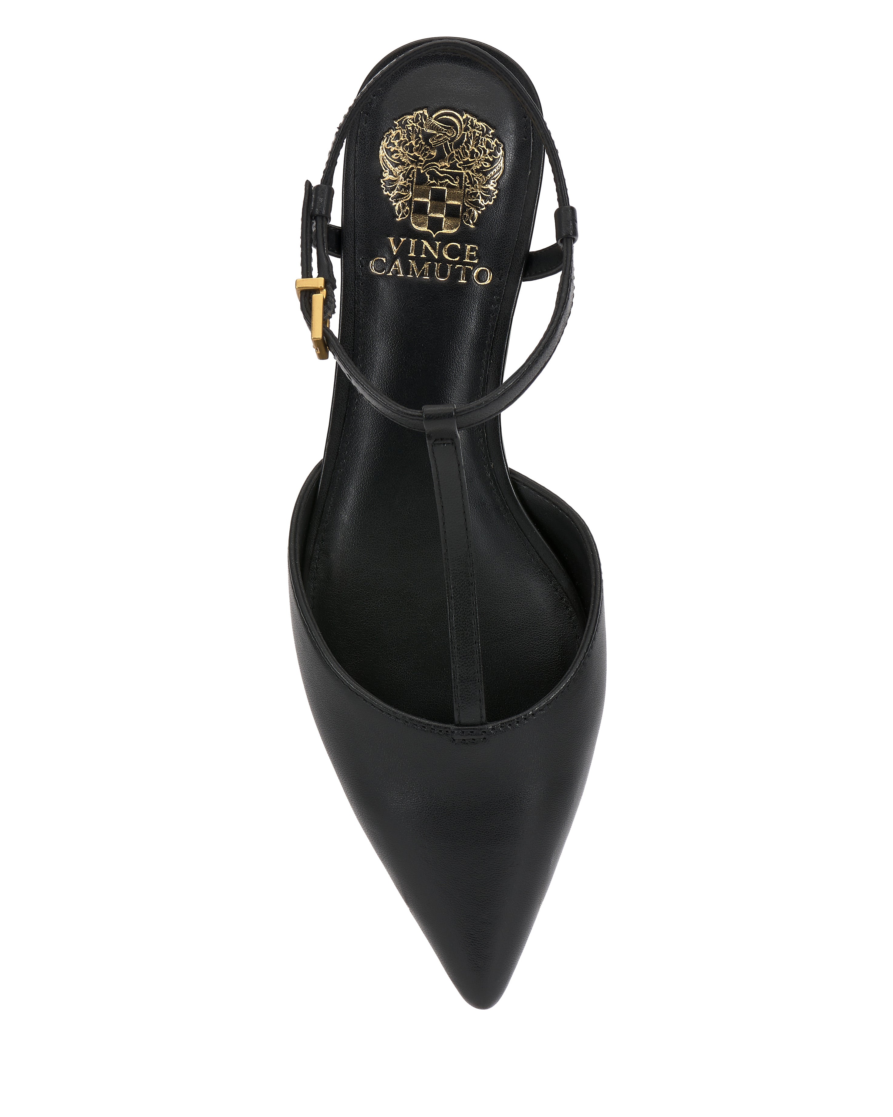 Elegant T-Strap Flat Shoes with Pointed Toe | Varena