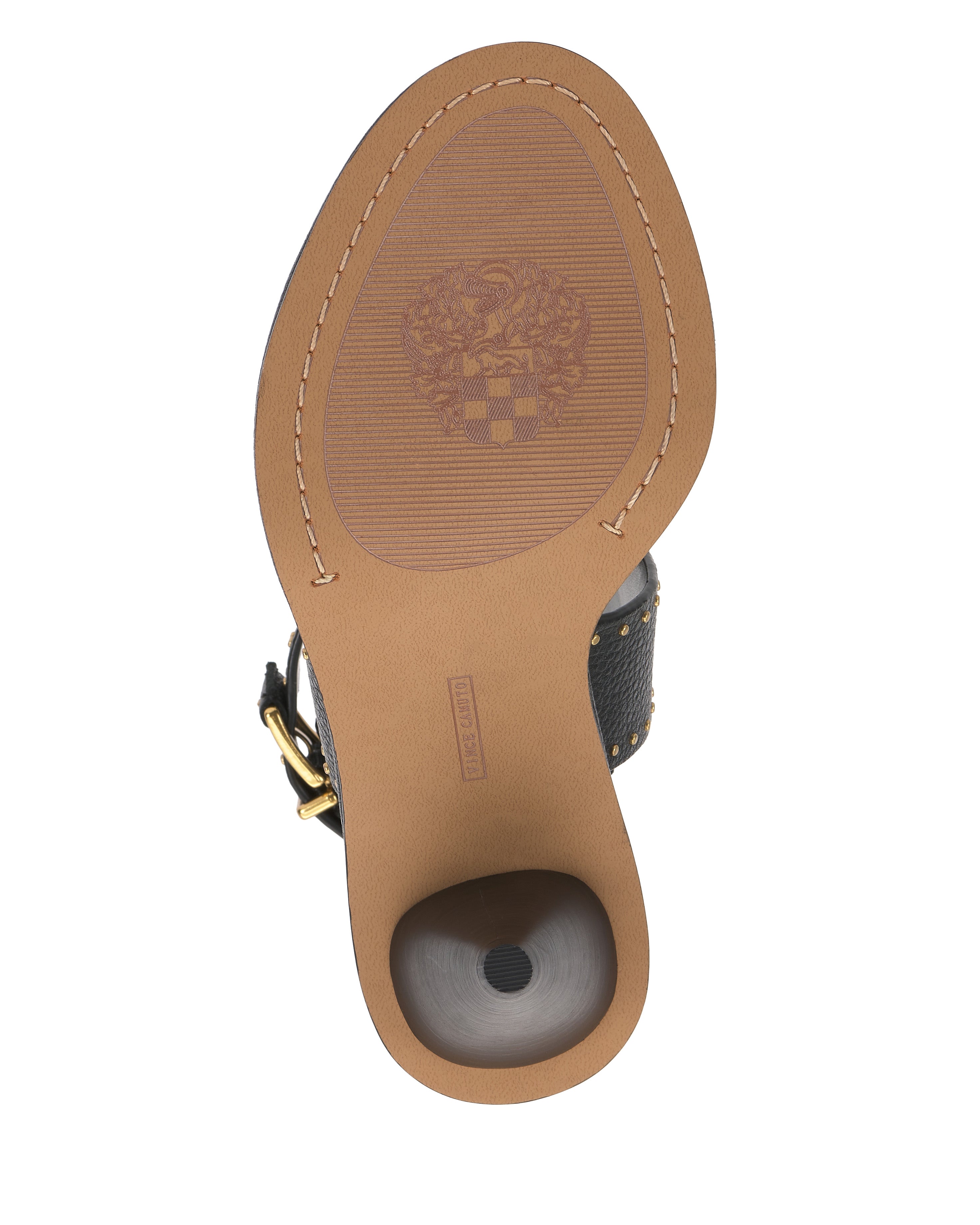 Microstud T-Strap Sandals with Cone Heel | Faunie