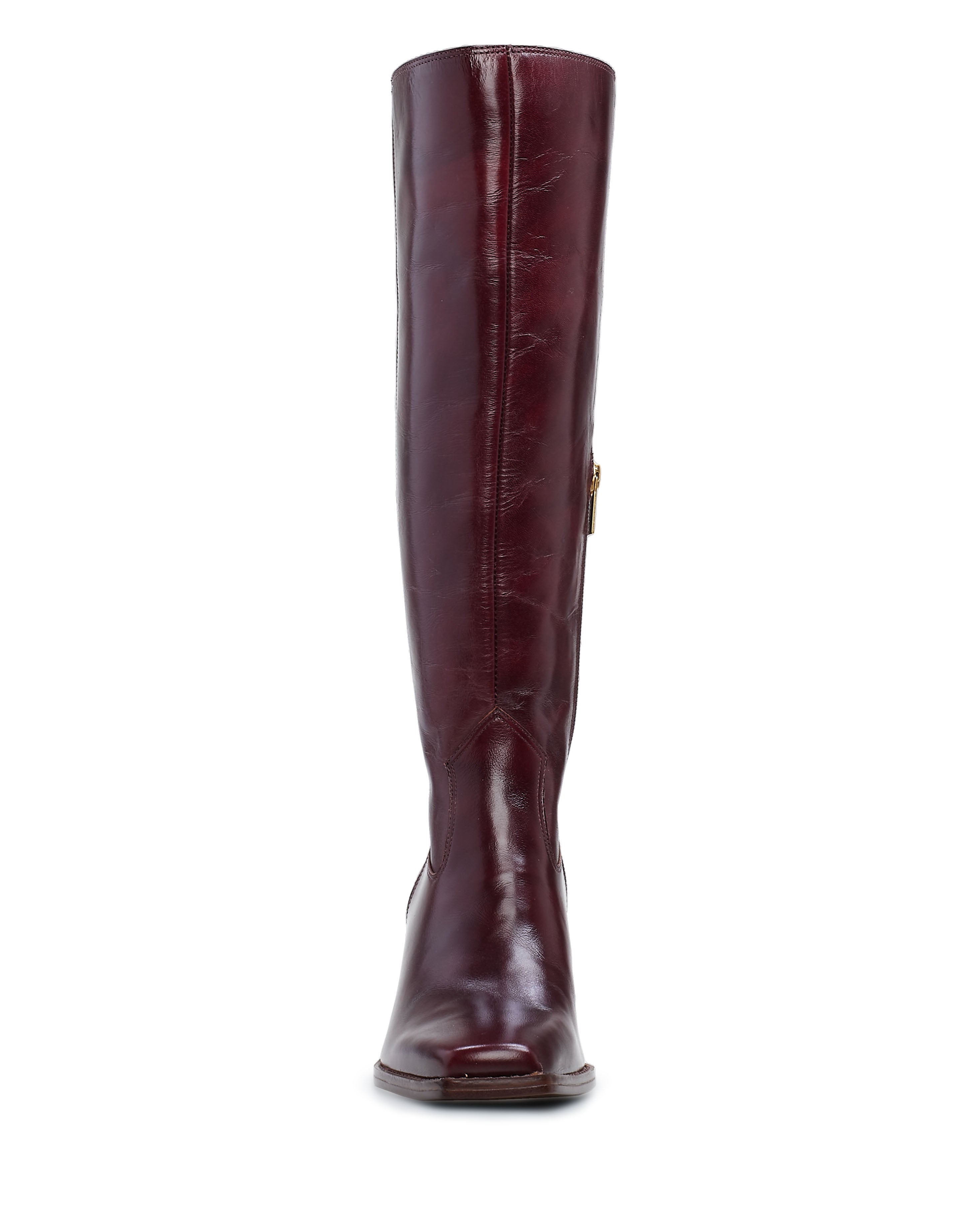 Wide Calf Boots with Square Toe & Block Heel | Sangeti