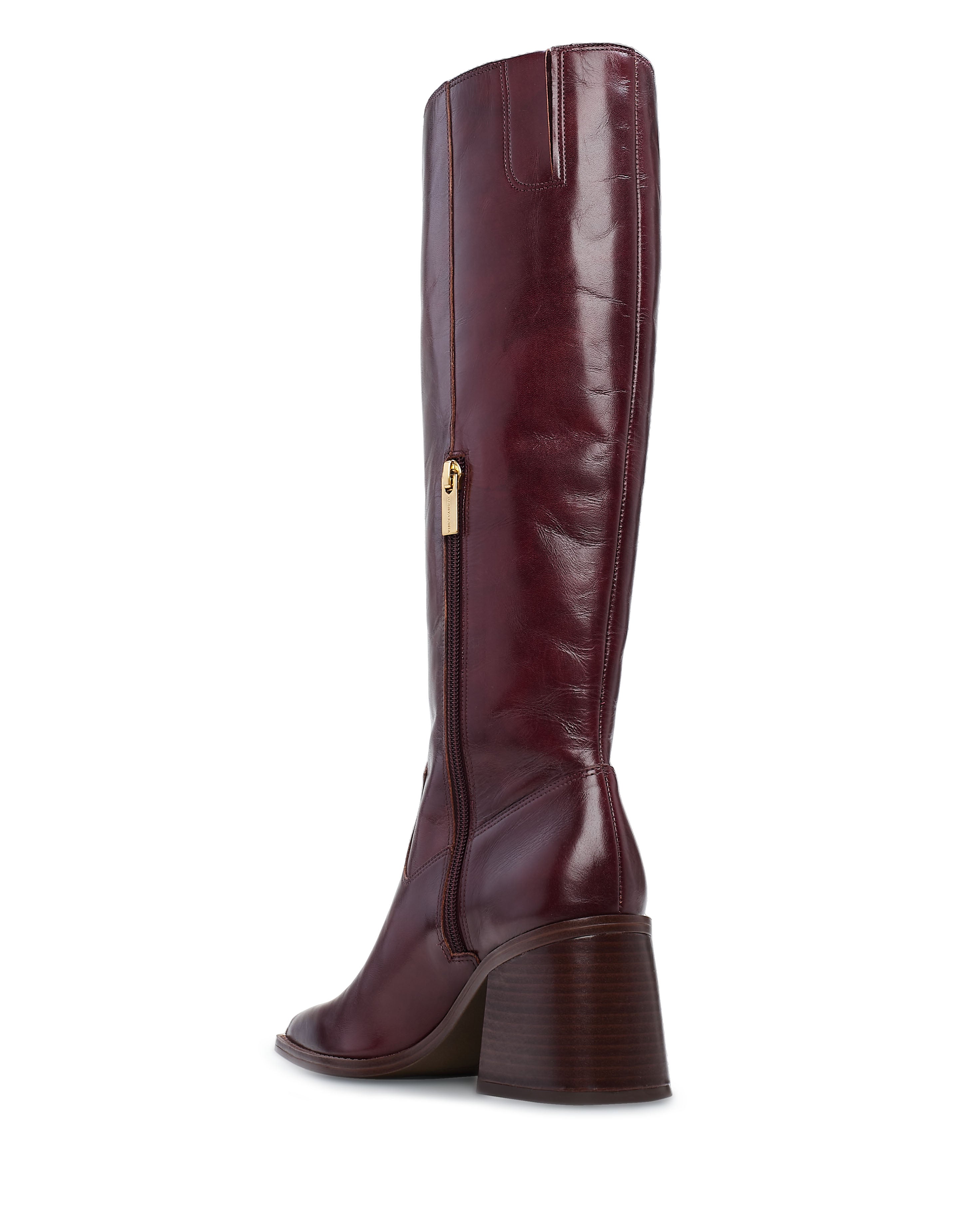 Wide Calf Boots with Square Toe & Block Heel | Sangeti
