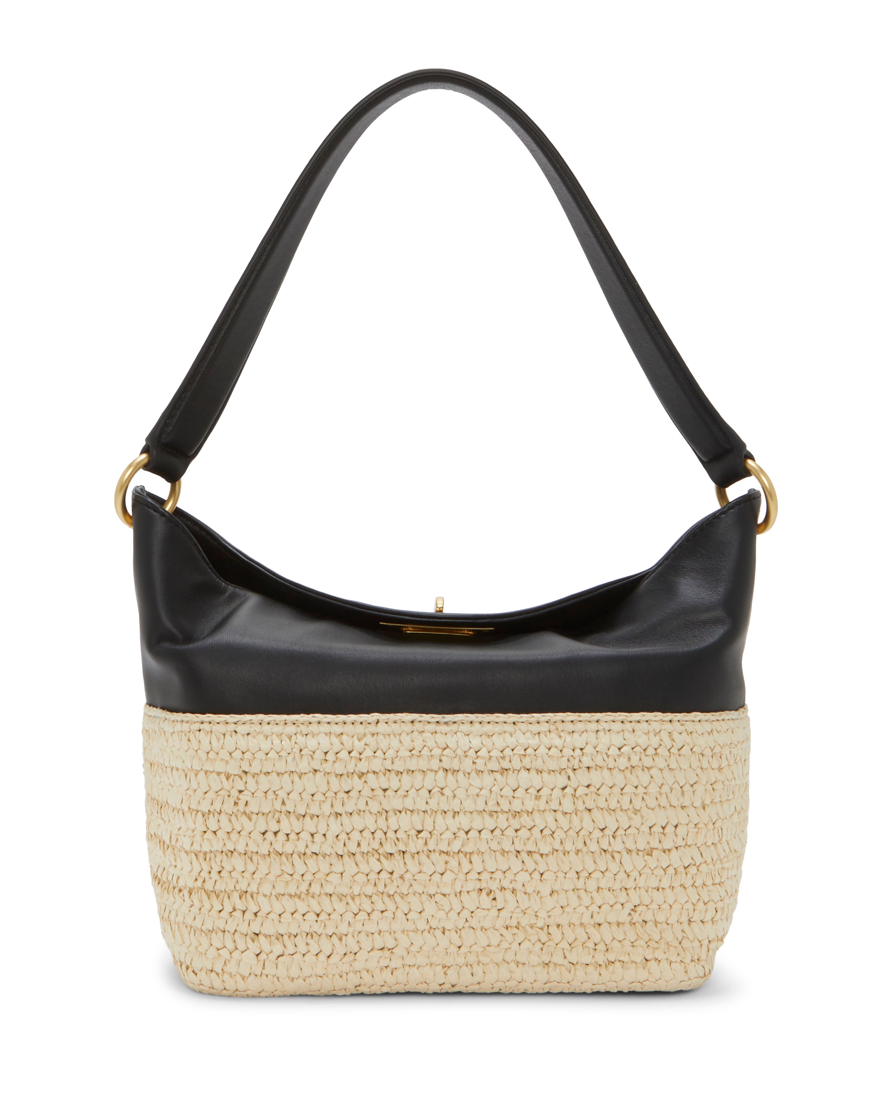 Leather Crossbody Bag with Removable Strap & Goldtone Details | Vince Camuto Liann