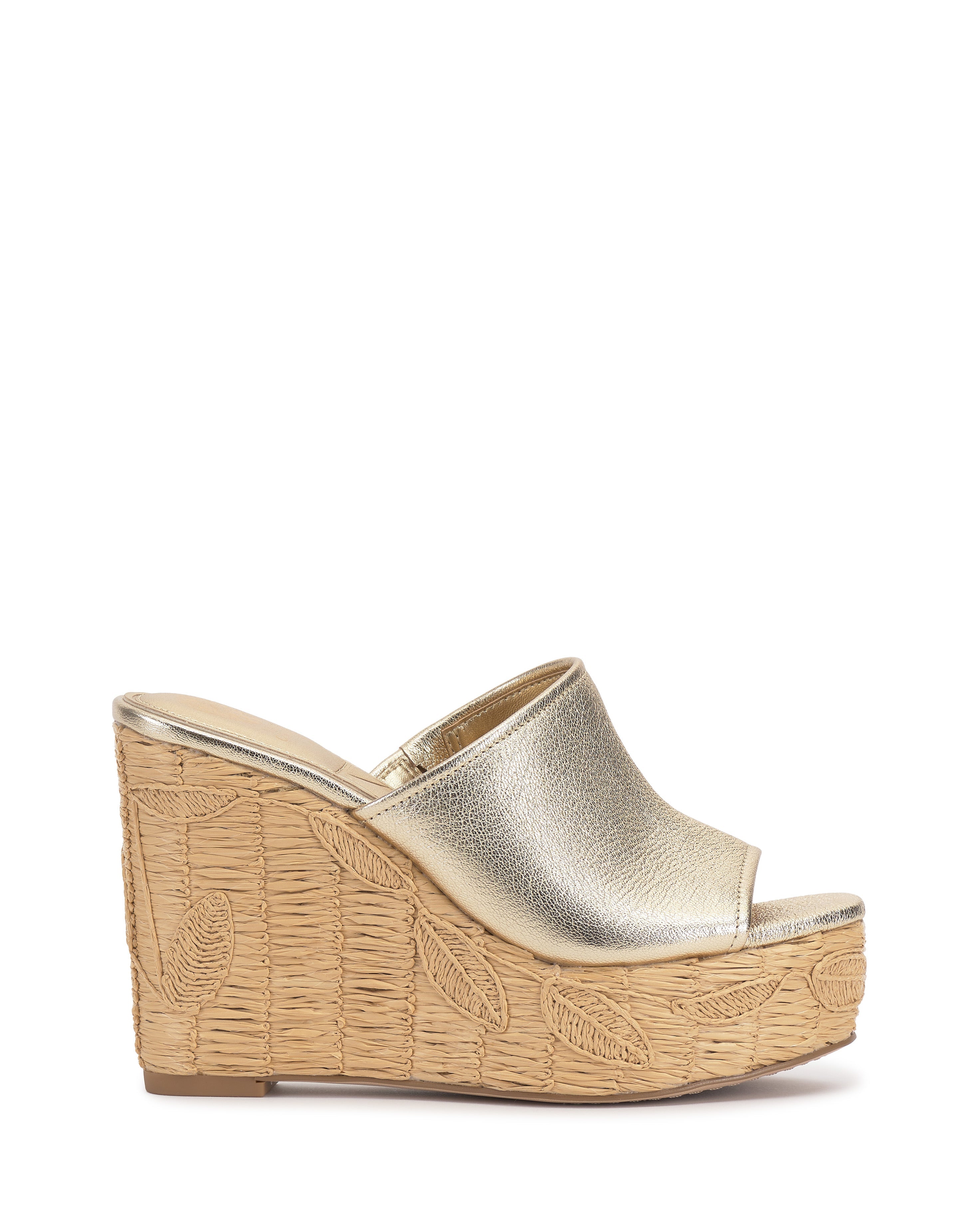 Leather Wedge Sandal with Single Band | Etta Y2K-Inspired