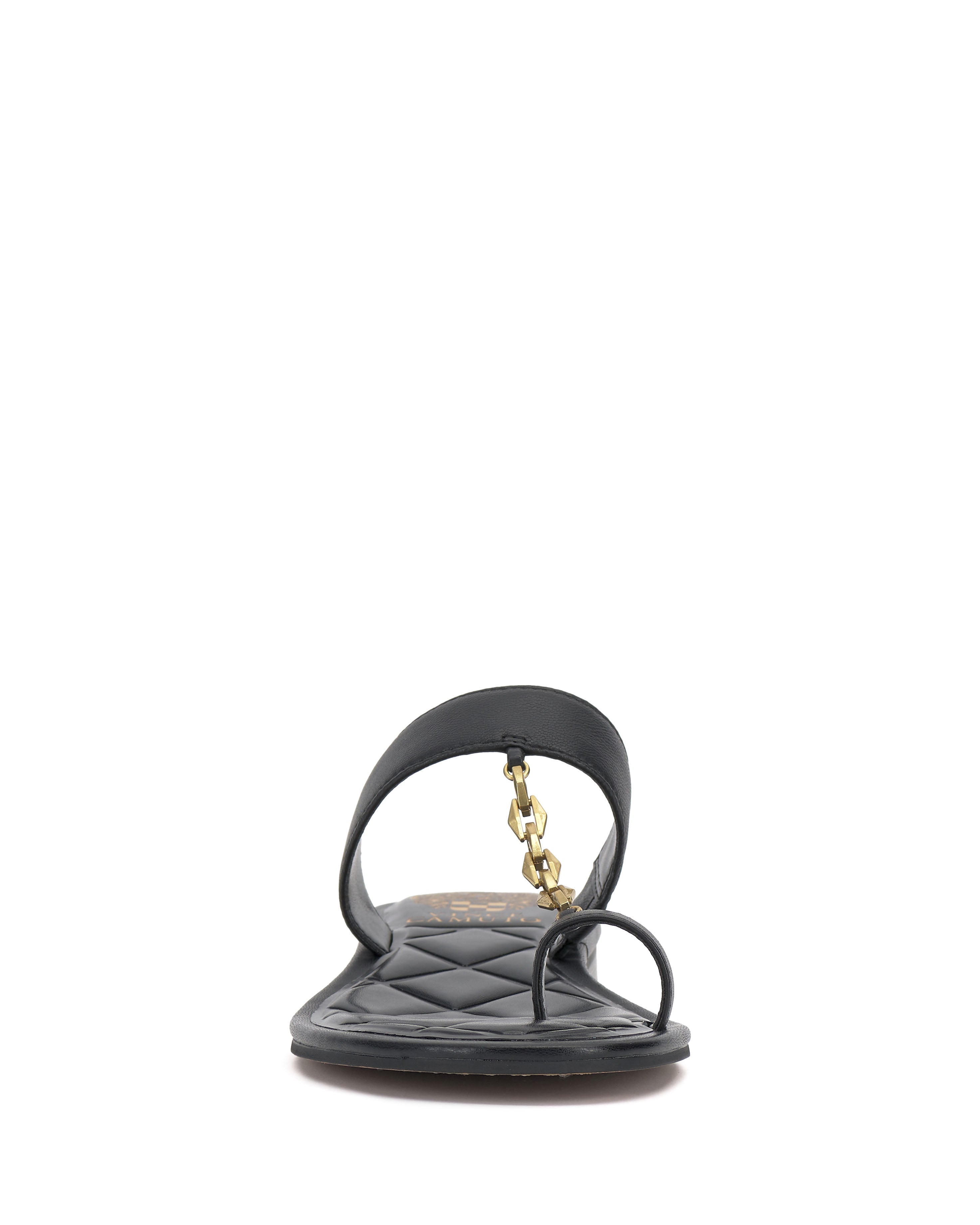 Lexie Women's Sandal with Gold Chain & Block Heel | Trendy Toe Loop Design