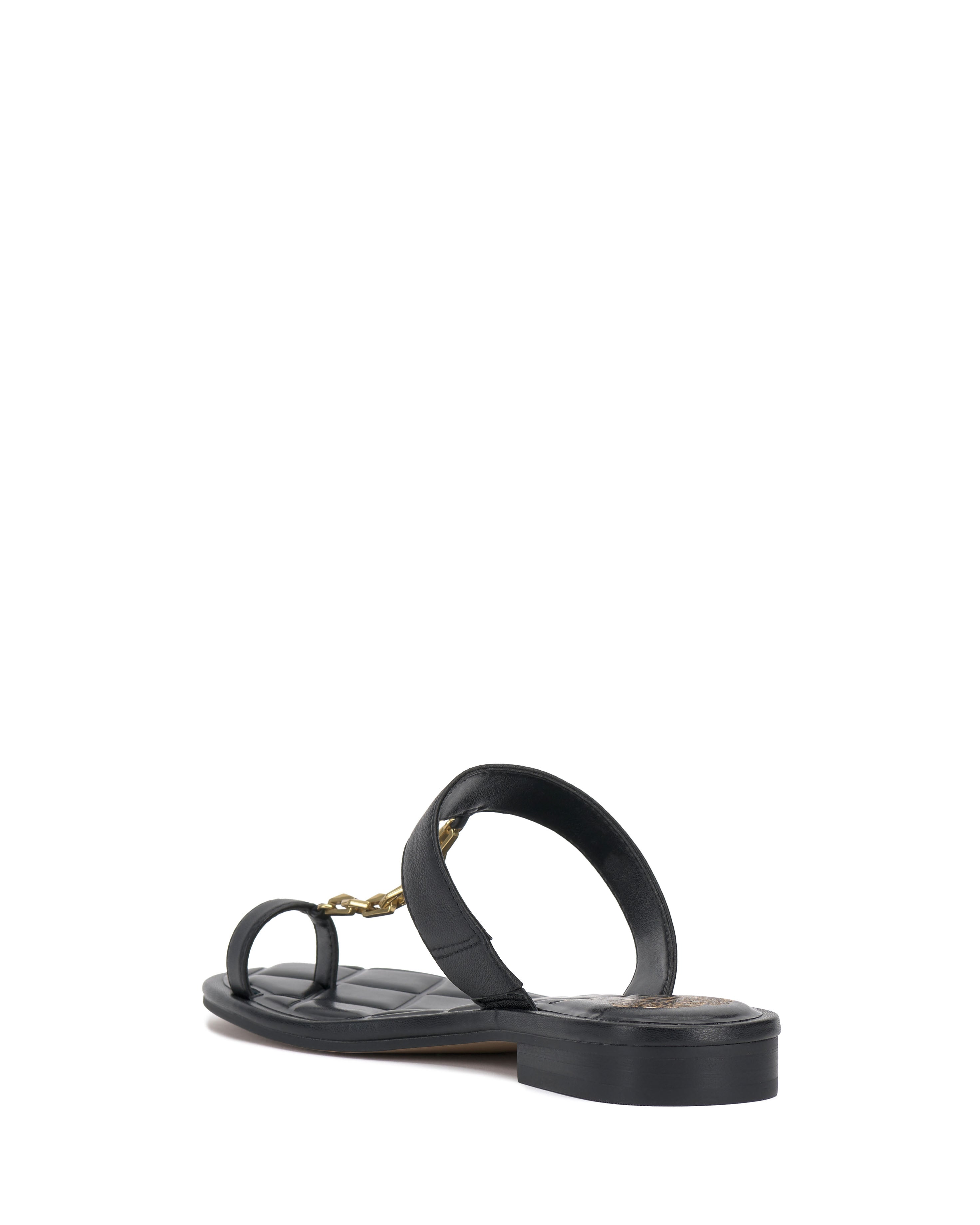 Lexie Women's Sandal with Gold Chain & Block Heel | Trendy Toe Loop Design