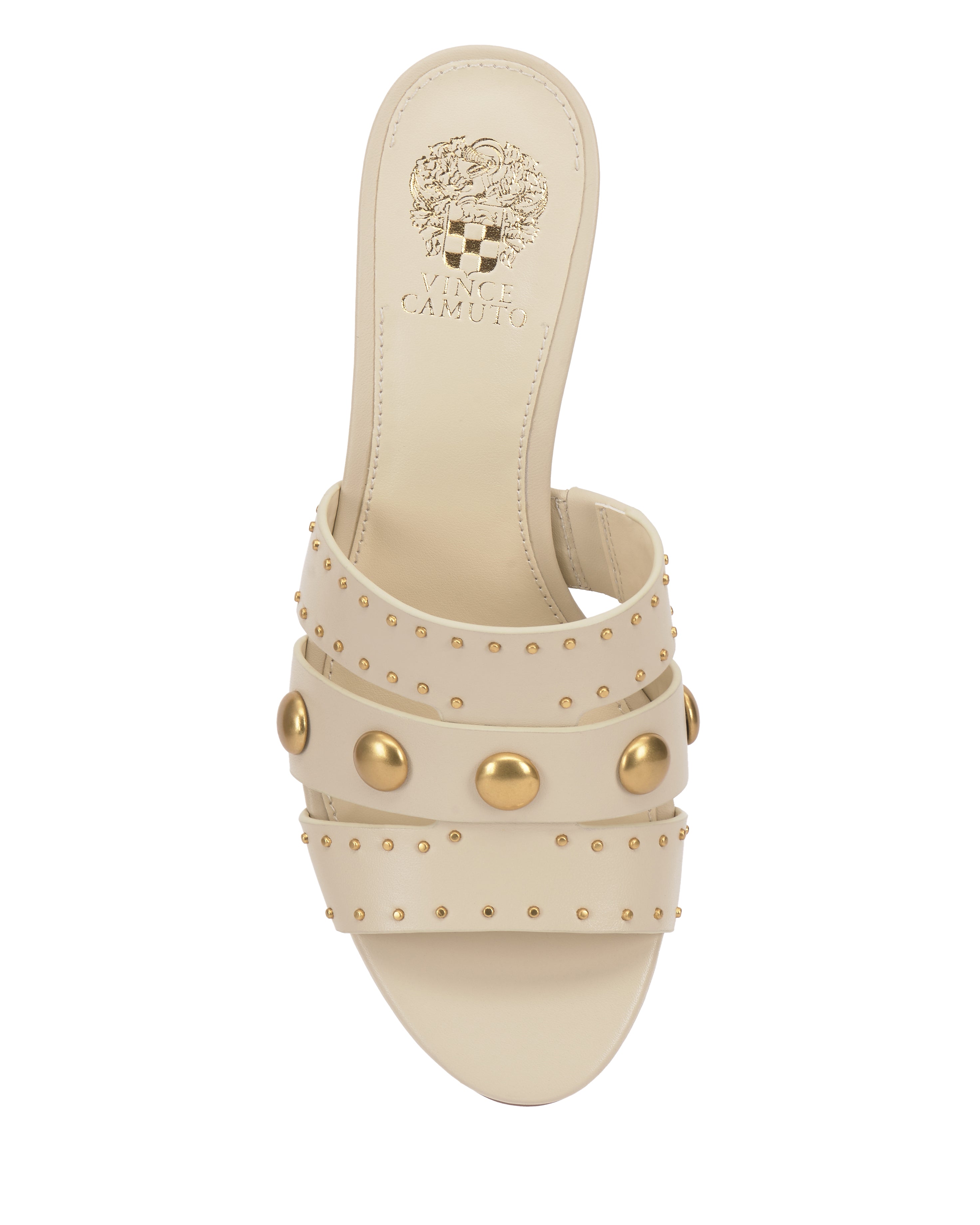 Studded Kitten Heel Sandals with Side Slits | Kyler