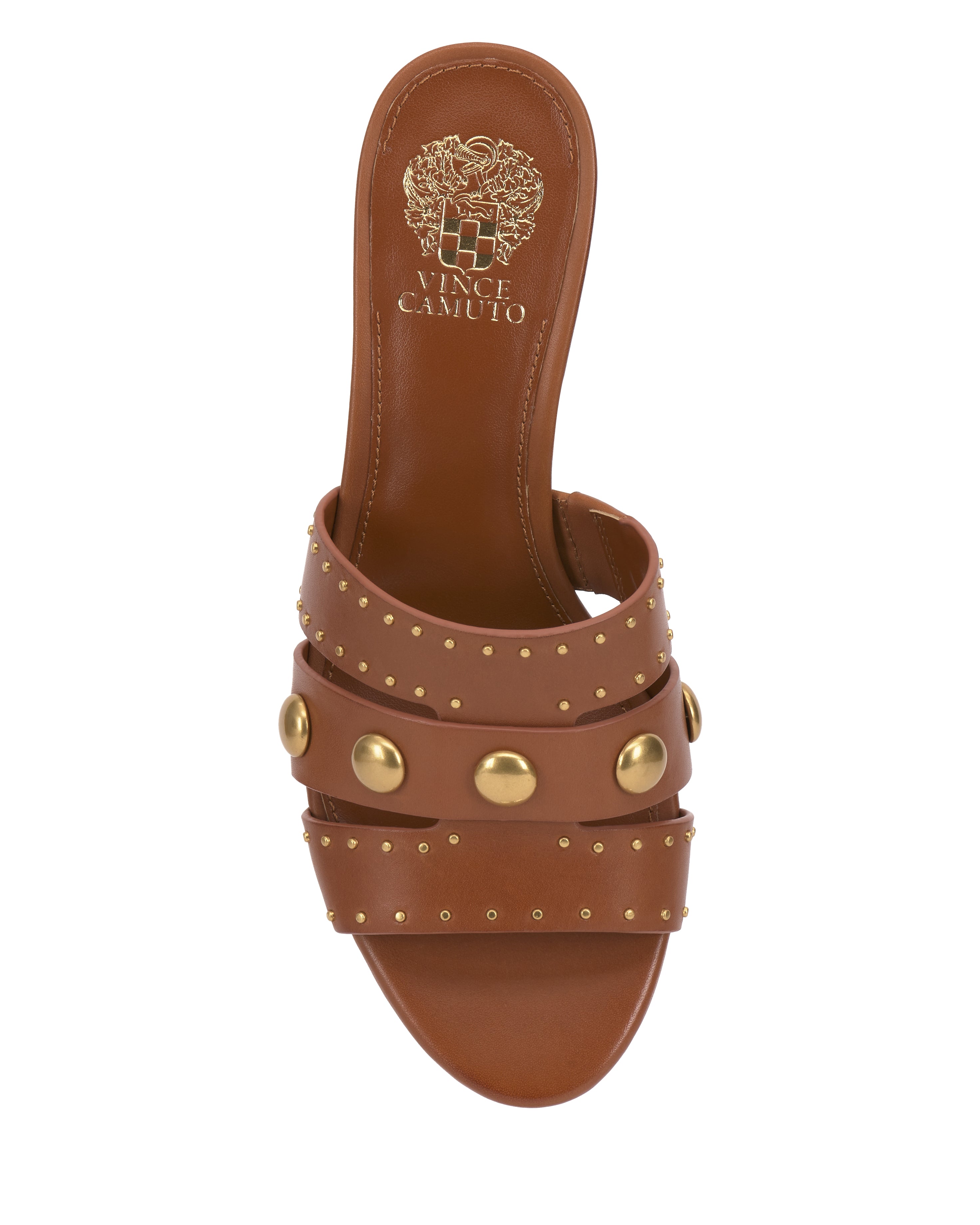 Studded Kitten Heel Sandals with Side Slits | Kyler