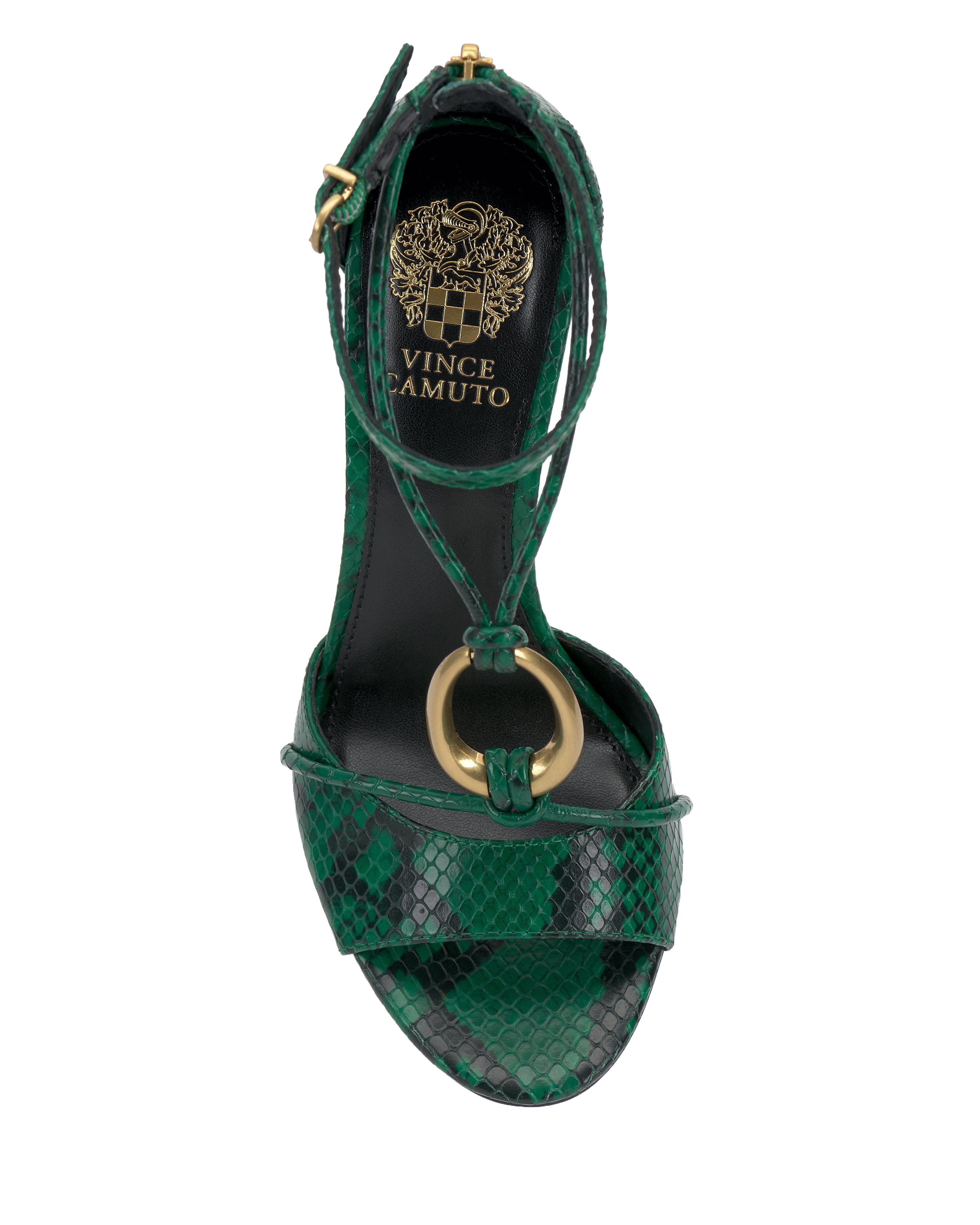 Strappy Stiletto Sandals with O-Ring Accent & Ankle Strap | Alinna